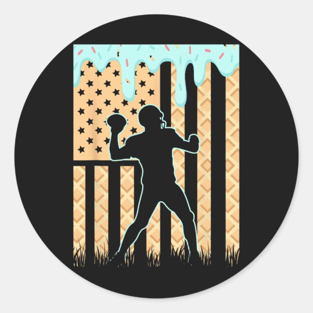 Adesivo Jogadores de futebol jogam futebol no Sorvete (Frente)