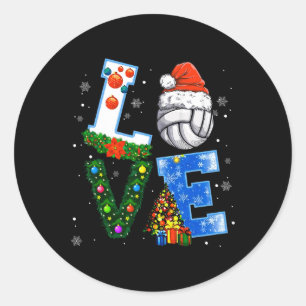 Adesivo Jogadores Engraçados De Voleibol De Natal Amantes 