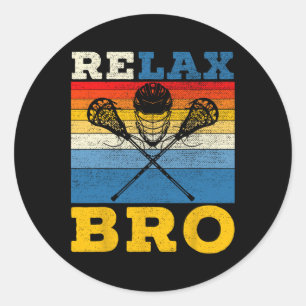 Adesivo Jogadores Lacrosse Lax Stick Sports Team Retro