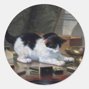 Adesivo Jogando o gatinho por Henriëtte Ronner-Knip