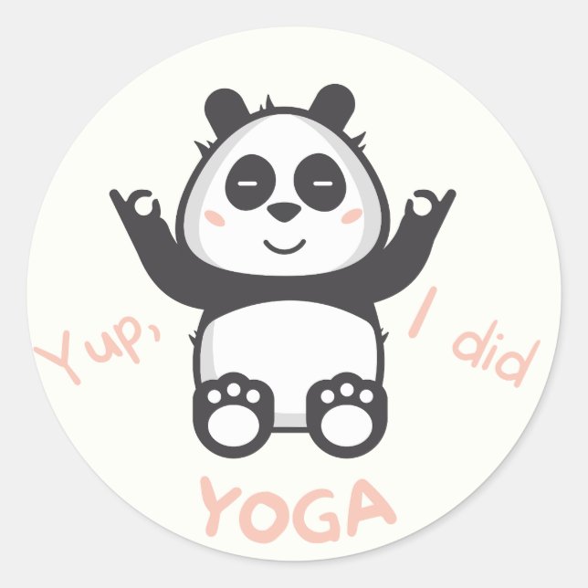 Adesivo Jogar yoga como um panda (Frente)