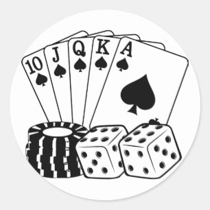 Adesivo Jogo Cartões de Casino Arte de Pôquer