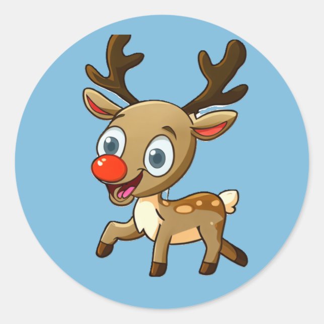 Adesivo Jogo de animação de Reindeer (Frente)