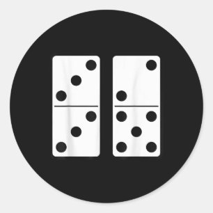 Adesivo Jogo de dependente químico de dominó engraçado mem