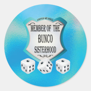 Adesivo Jogo de Dice Irmandade Bunco Blue Modern