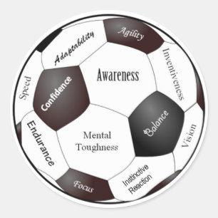 Adesivo Jogo de futebol inspirador, palavras dos esportes