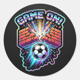 Adesivo Jogo de Futebol Retrô no Neon Splash - 2026 Jogos