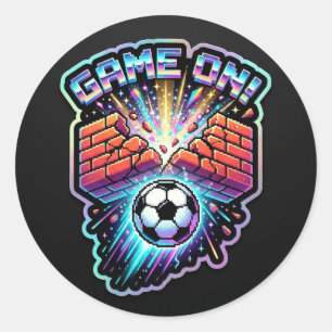 Adesivo Jogo de Futebol Retrô no Neon Splash - 2026 Jogos