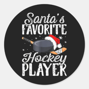 Adesivo Jogo de Natal do Jogador de Hóquei Favorito dos pa