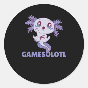 Adesivo Jogo De Palavra Engraçado Axolotl Para Gamers