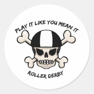 Adesivo Jogo de Rollerderby gosta de você médio ele