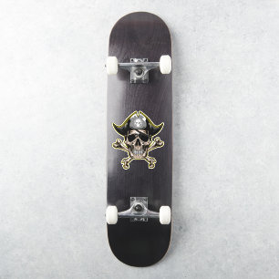 Adesivo Jogo de skate Jolly Roger Skull Cross Bones