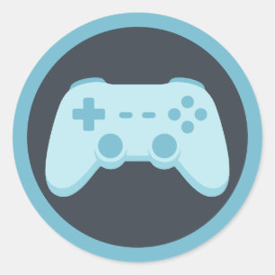 Adesivo Jogo de Vídeo Azul Festa de Gamer Controle de
