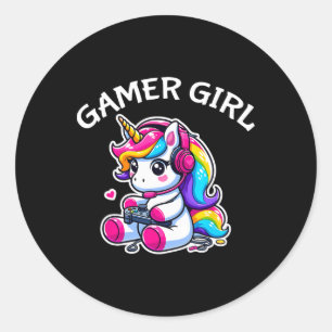 Adesivo Jogo de vídeo bonito Jogo Jogo Jogo Unicorn Gamer