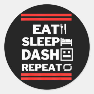 Adesivo Jogo de Vídeo Comer Dormir Dash Repetir
