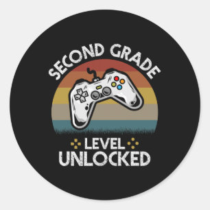 Adesivo Jogo De Vídeo Desbloqueado De Nível Grau Volta À E