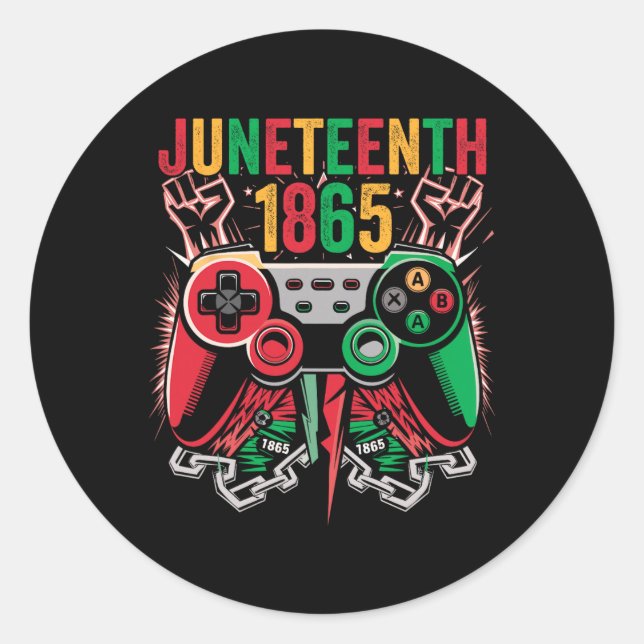 Adesivo Jogo de vídeo Juneteenth 1865 Celebre Juneteenth K (Frente)