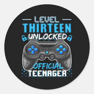 Adesivo Jogo de vídeo oficial do adolescente 13t desbloque