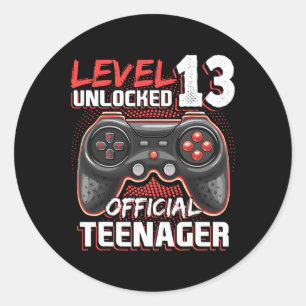 Adesivo Jogo de vídeo oficial do adolescente 13t desbloque