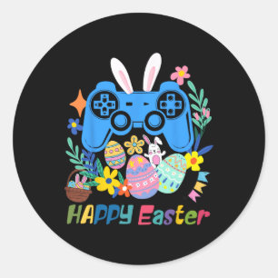 Adesivo Jogo de Vídeo Ovos Coelhinhos Páscoa Boinas