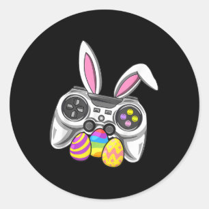 Adesivo Jogo de Vídeo Ovos Coelhinhos Páscoa Boinas