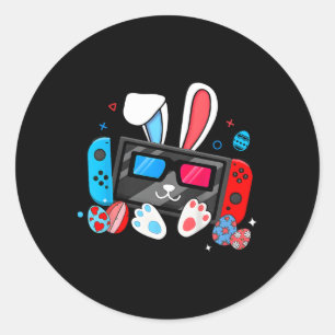 Adesivo Jogo de Vídeo Ovos Coelhinhos Páscoa Boinas