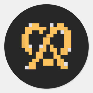 Adesivo Jogo de vídeo Pretzel dos anos 80 Fácil Costum de