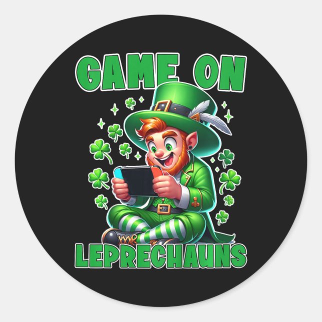 Adesivo Jogo de videogame do Patrick em Leprecha (Frente)