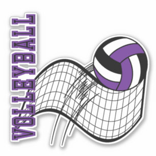 Adesivo Jogo de Voleibol - Roxo