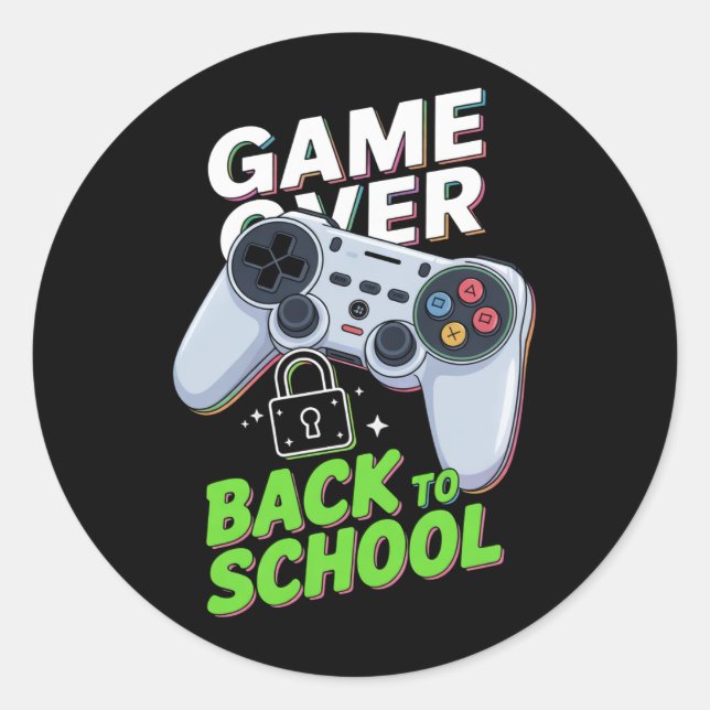 Adesivo Jogo De Volta Para A Escola Engraçado Primeiro Dia (Frente)