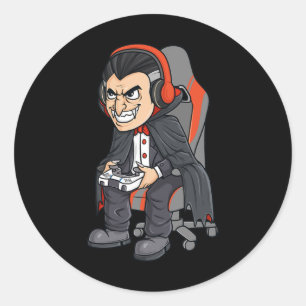 Adesivo Jogo Halloween Vampiro Assustador Garotos Jovens