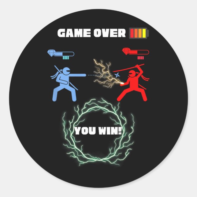 Adesivo Jogo infantil sobre jogo de vídeo (Frente)