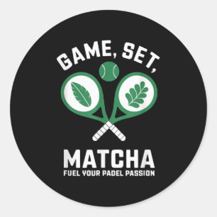 Adesivo Jogo, Set, Matcha Design - Entusiasta do Padel Mot