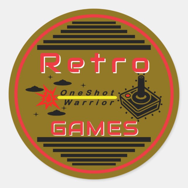 Adesivo Jogos Clássicos Ouro (Frente)