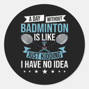 Adesivo Jogos de Badminton Treinamento Esportivo Divertido