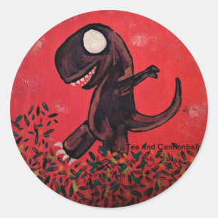Adesivo Jogos de T-Rex nas folhas