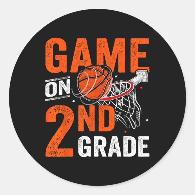 Adesivo Jogos Divertidos No Segundo Ano De Basquete No Pri (Frente)