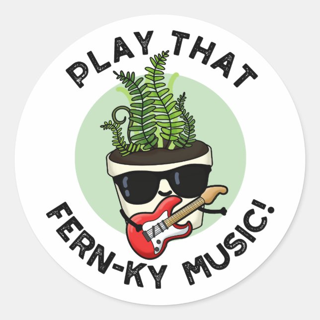 Adesivo Jogue O Fern-ky Music Funny Plant (Frente)