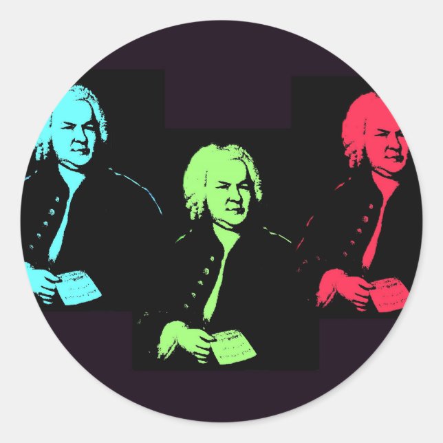 Adesivo Johann Sebastian Bach Collage (Frente)