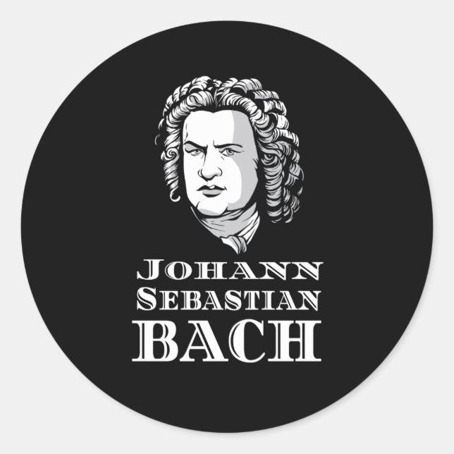 Adesivo Johann Sebastian Bach Portrait (Frente)