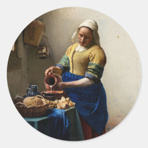 Adesivo Johannes Vermeer - A Milkmaid