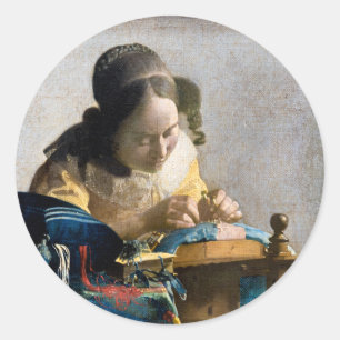 Adesivo Johannes Vermeer - O Lacemaker