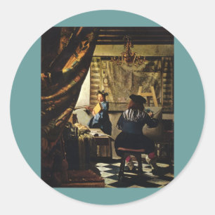 Adesivo Johannes Vermeer's A Arte da Pintura por volta de