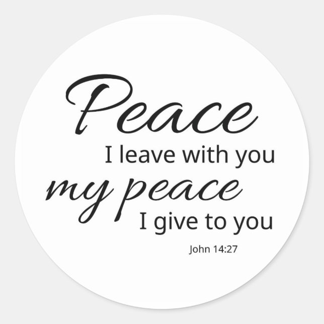 Adesivo John 14:27 | Paz Eu Vos Dou (Frente)