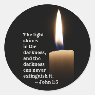 Adesivo John 1:5 A luz brilha na escuridão