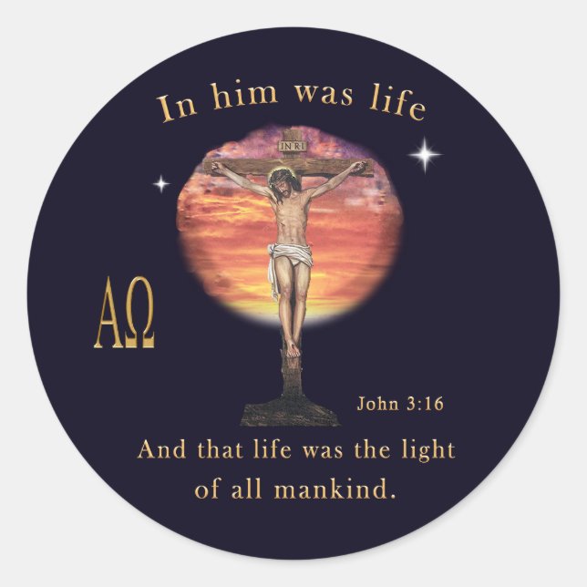 Adesivo John 3:16 (Frente)