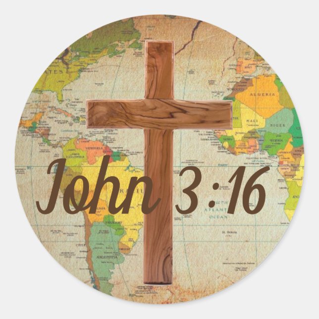 Adesivo John 3:16 (Frente)