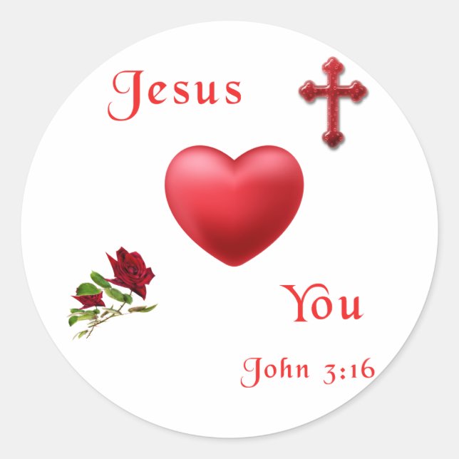 Adesivo John 3:16 (Frente)