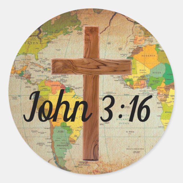 Adesivo John 3:16 (Frente)