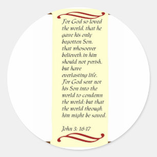 Adesivo John 3:16- 17adesivos
